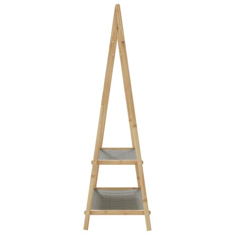 Kledingrek met schappen 96x45,5x150,5 cm bamboe 5