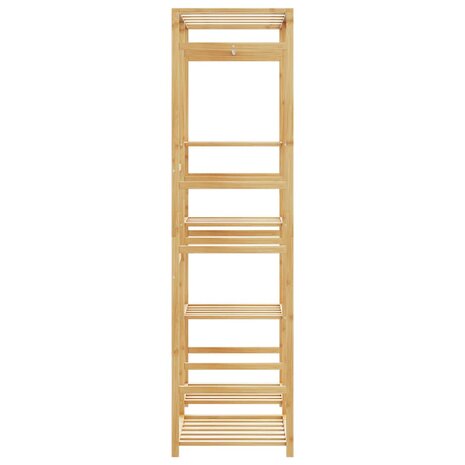 Kledingrek met schappen 100x50x184,5 cm bamboe 4