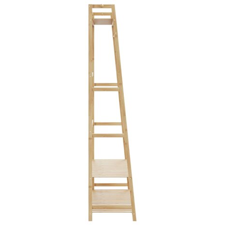 Kledingrek met schappen 110x40x180 cm bamboe 4