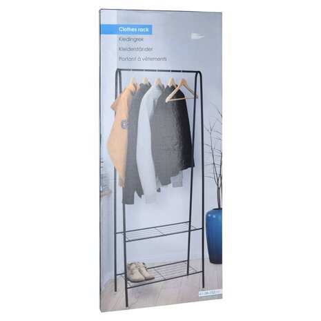 Storage solutions Kledingrek met 2 lagen 61x34x152 cm 3
