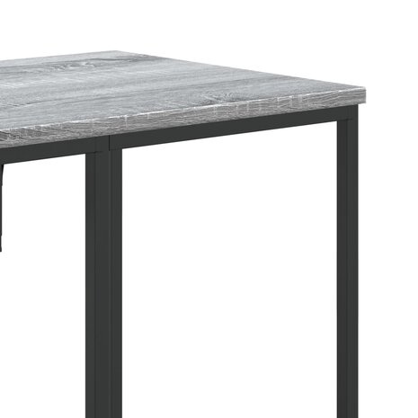 Kledingrek met schappen bewerkt hout grijs sonoma eikenkleurig 7