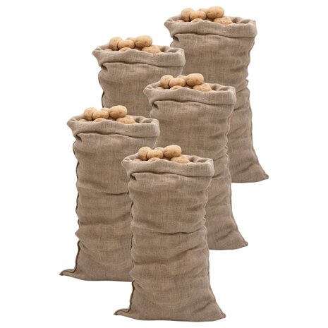 Jutezakken 5 stuks 220 g/m² 65x135 cm 100% jute 1