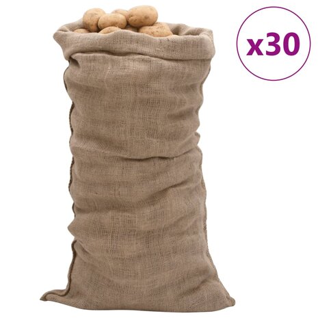 Jutezakken 30 stuks 220 g/m² 65x135 cm 100% jute 1