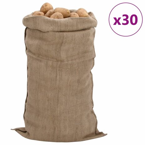 Jutezakken 30 stuks 340 g/m² 65x135 cm 100% jute 1