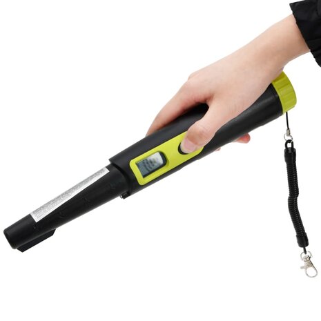 Pinpointer metaaldetector met LCD-scherm zwart en geel 2