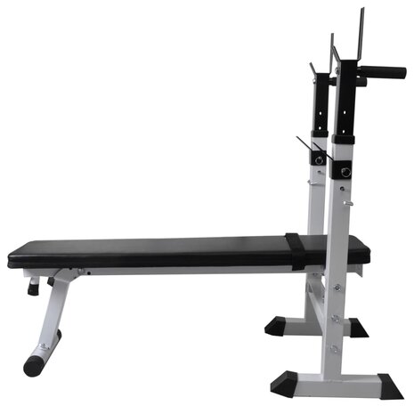 Trainingsbank met gewichtenrek en halterset 60,5 kg 3