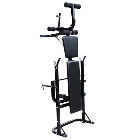 Gewichtenbank met gewichtenrek en halterset 60,5 kg 3