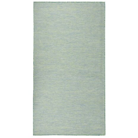 Buitenkleed platgeweven 80x150 cm turquoise 1