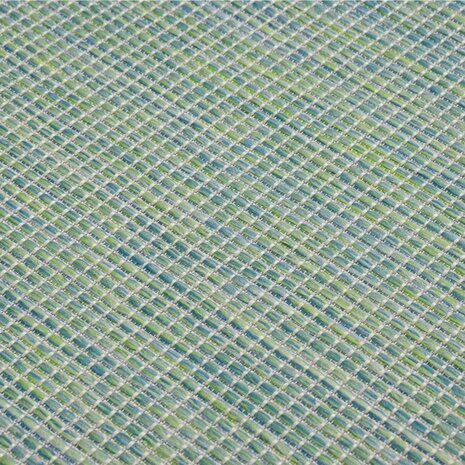 Buitenkleed platgeweven 80x150 cm turquoise 5