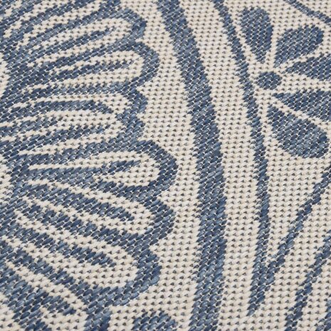 Buitenkleed met patroon platgeweven 80x150 cm blauw 5