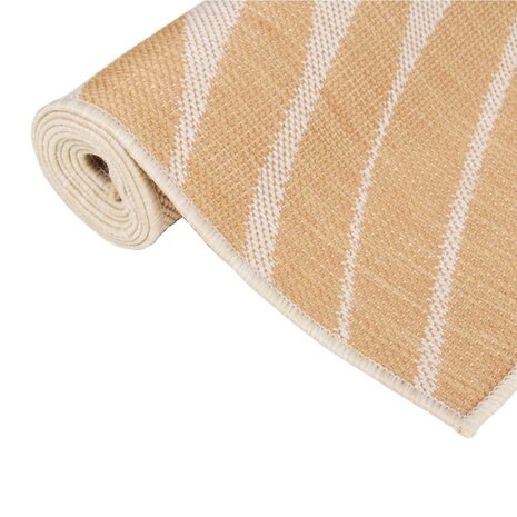 Buitenkleed met bladpatroon platgeweven 80x250 cm 3