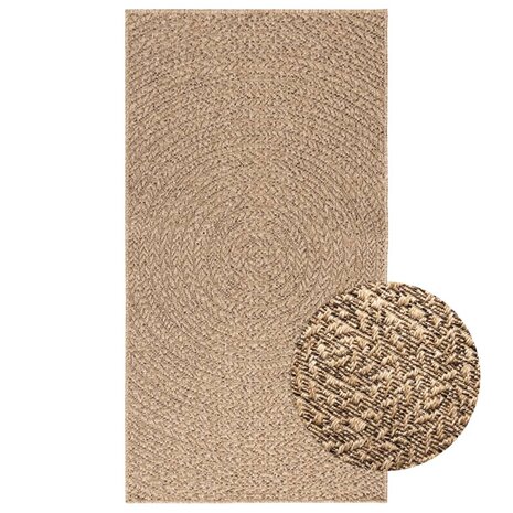 Vloerkleed ZIZUR binnen en buiten 80x150 cm jute look 1