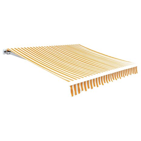 Luifeldoek 6x3 m canvas zonnebloemgeel en wit 1