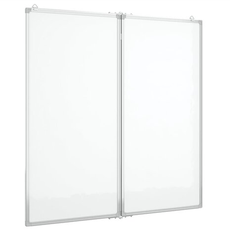 Whiteboard magnetisch inklapbaar 100x100x1,7 cm aluminium 2