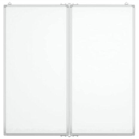 Whiteboard magnetisch inklapbaar 100x100x1,7 cm aluminium 3