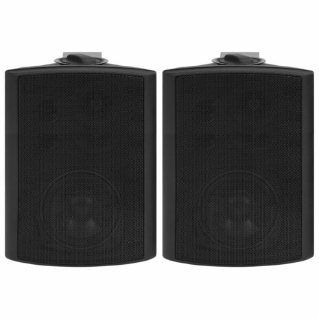 Stereoluidsprekers wandgemonteerd 2 st 100 W zwart 3