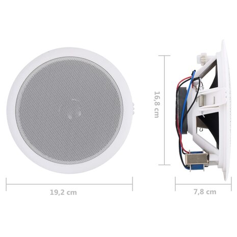 Wand- en plafondluidsprekers inbouw 2 st 120 W 6