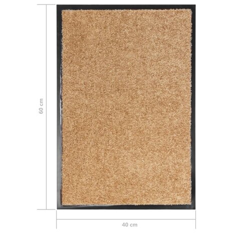 Deurmat wasbaar 40x60 cm crème 6