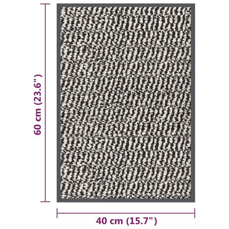 Deurmat getuft 40x60 cm lichtbruin 5