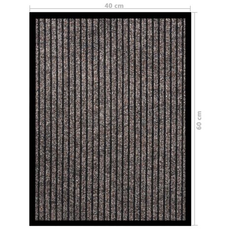 Deurmat 40x60 cm gestreept beige 6
