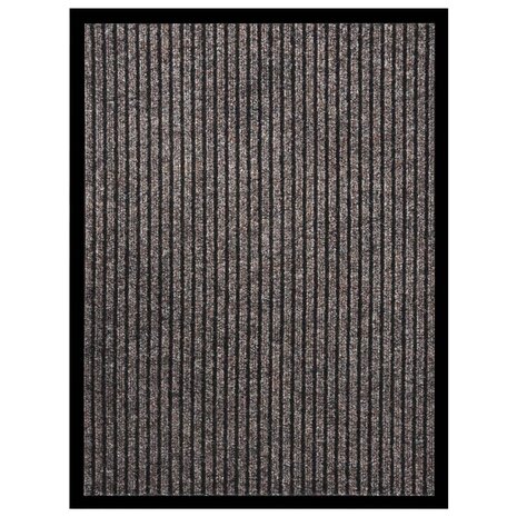 Deurmat 60x80 cm gestreept beige 1