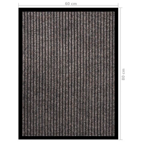 Deurmat 60x80 cm gestreept beige 6