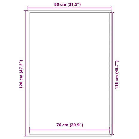 Deurmat 80x120 cm bruin 7