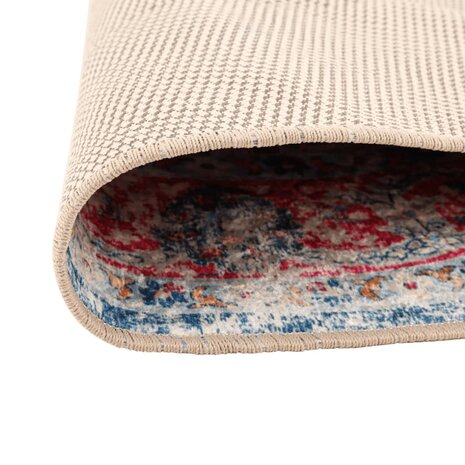 Vloerkleed wasbaar anti-slip Ø 120 cm meerkleurig 3