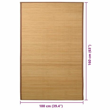 Tapijt 100x160 cm bamboe bruin 7