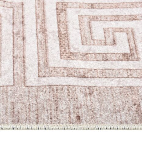 Vloerkleed wasbaar anti-slip 120x180 cm beige 2