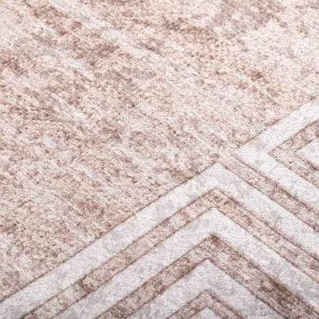 Vloerkleed wasbaar anti-slip 120x180 cm beige 3