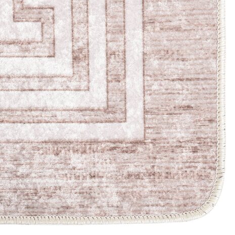Vloerkleed wasbaar anti-slip 120x180 cm beige 4