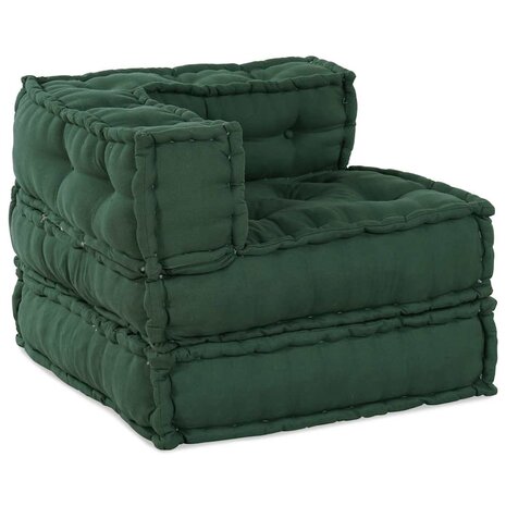 Poef modulair 70x70x54 stof groen 3