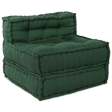 Poef modulair 70x70x54 stof groen 1