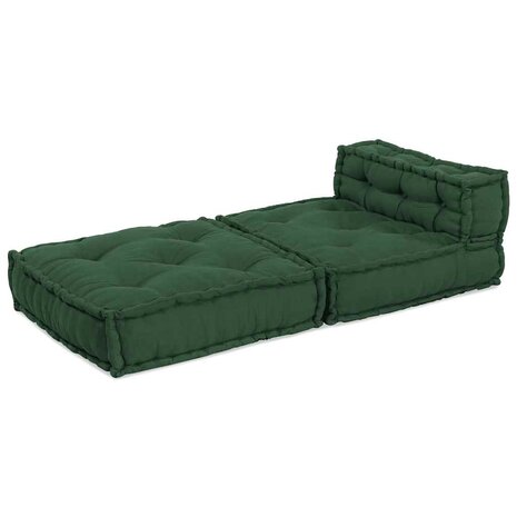 Poef modulair 70x70x54 stof groen 3
