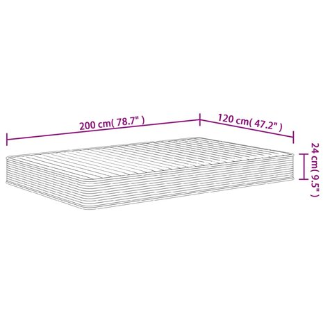 Schuimmatras middelzacht 120x200 cm 9