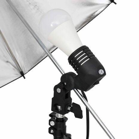 Fotostudioset met verlichtingsset en achtergrond 5