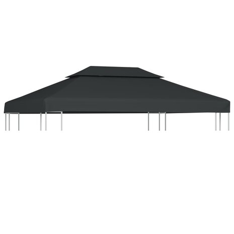 Prieeldak 2-laags 4x3m 310 g/m² antracietkleurig 1