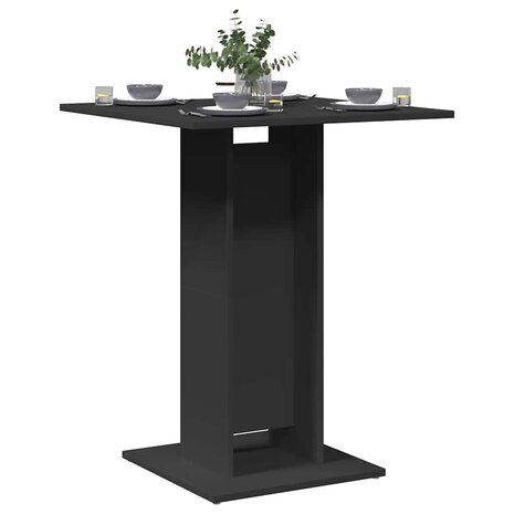 Bistrotafel 60x60x75 cm bewerkt hout zwart 1