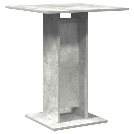 Bistrotafel 60x60x75 cm bewerkt hout betongrijs 6
