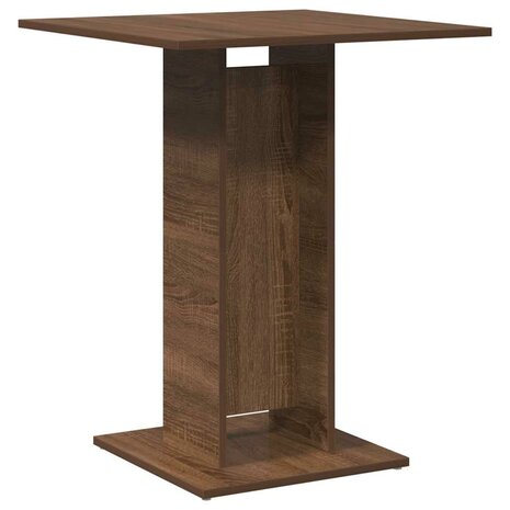 Bistrotafel 60x60x75 cm bewerkt hout bruin eikenkleur 2