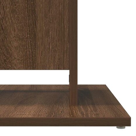 Bistrotafel 60x60x75 cm bewerkt hout bruin eikenkleur 7
