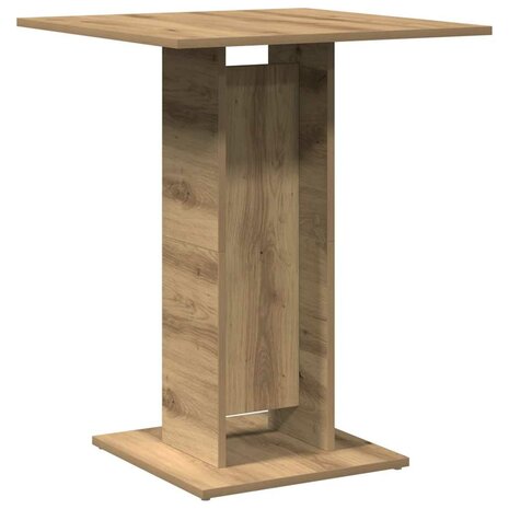 Bistrotafel 60x60x75 cm spaanplaat artisanaal eikenkleurig 2