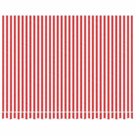 Vervangingsdoek voor luifel gestreept 3,5x2,5 m rood en wit 3