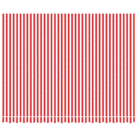 Vervangingsdoek voor luifel gestreept 4x3 m rood en wit 3
