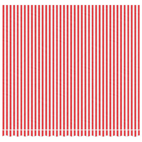 Vervangingsdoek voor luifel gestreept 4x3,5 m rood en wit 3