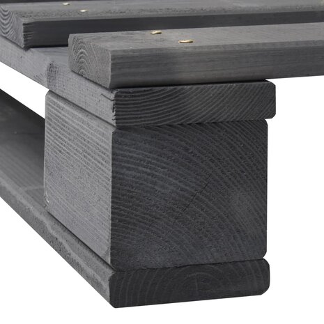 Bedframe pallet massief grenenhout grijs 100x200 cm 6