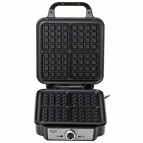 Wafelmaker Adler AD 3083 Zwart Zilverkleurig 1800 W 4