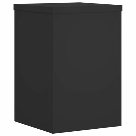 Plantenstandaards 2 st 25x25x35 cm bewerkt hout zwart 4