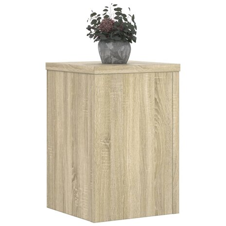 Plantenstandaards 2 st 25x25x35 cm bewerkt hout sonoma eiken 3